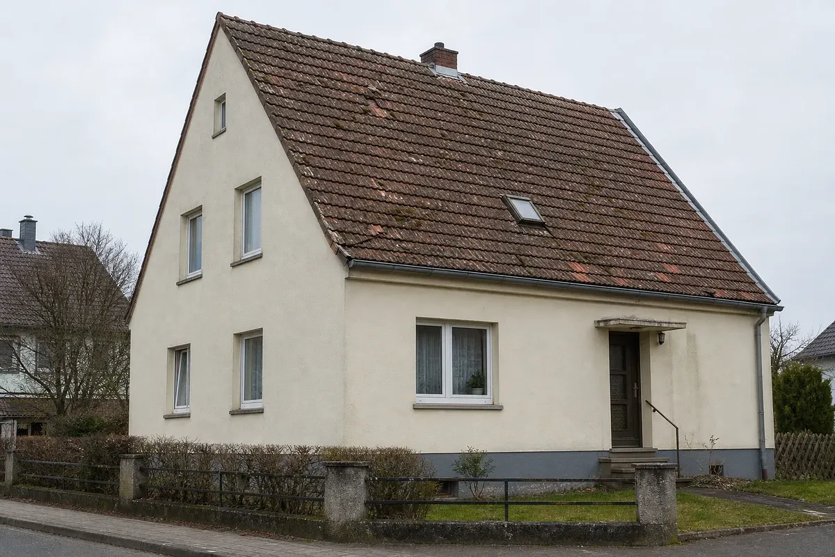 Vorher: sanierungsbedürftiges Steildach in Köln-Lindenthal