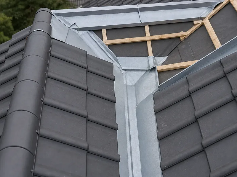 Neue Titanzink-Verblechung an First und Kehle
